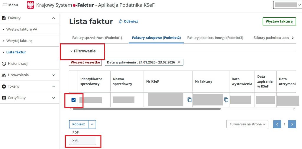 Podstawy z obsługi KSef biuro rachunkowe Łódź HALSZKA 5